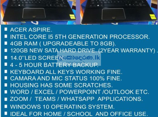 Acer i5 5th Generation Laptop