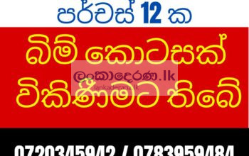 බිම්කොටසක් විකිණීමට