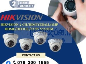 Hikvision CCTV CH 4-HD/ 2MP/ Eyeball 