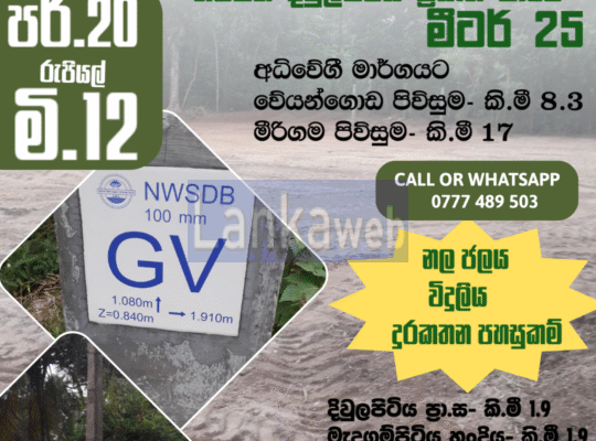 Land for sale in Divulapitiya
