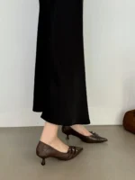 کفش پاشنه‌متوسط زنانه طراحی‌فرانسوی - Image 7