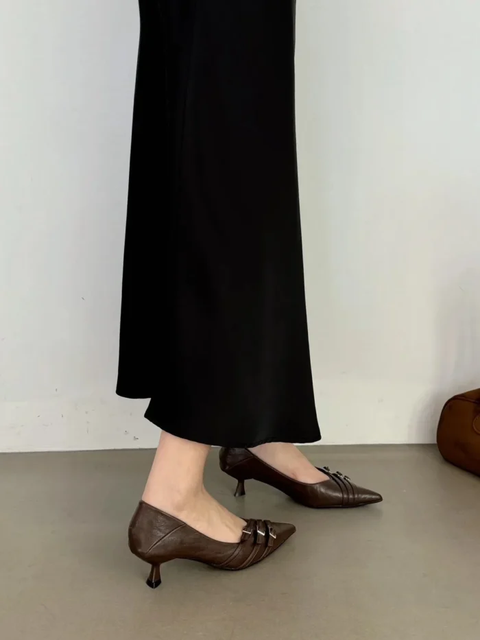 کفش پاشنه‌متوسط زنانه طراحی‌فرانسوی - Image 7