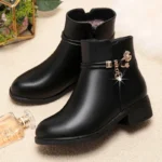 Women’s Boots – Rhinestone Leather, Warm Lined - Image 6