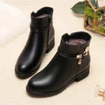 Women’s Boots – Rhinestone Leather, Warm Lined - Image 3