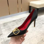 کفش پاشنه‌بلند زنانه چرمی نوک‌تیز - Image 3