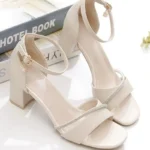 Women's Sandals Open Toe Thick Heel One Strap High Heels Summer New Fashion Fairy Style Versatile Elegant Rubber Bottom Shoes - Image 3