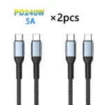 کابل شارژ فوق‌سریع PD240W تایپ‌سی - Image 7