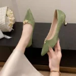 کفش زنانه ساتن پاشنه‌باریک چینی‌شیک - Image 2