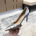 کفش پاشنه‌بلند زنانه چرمی نوک‌تیز - Image 5