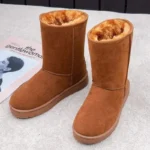 بوت برفی زنانه گرم با خز و نلغز - Image 9