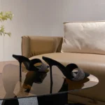 دمپایی زنانه کریستالی نوک‌مربعی پاشنه‌سوزنی - Image 7