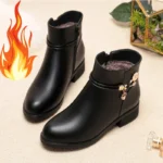 Women’s Boots – Rhinestone Leather, Warm Lined - Image 5