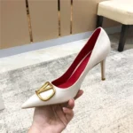 کفش پاشنه‌بلند زنانه چرمی نوک‌تیز - Image 10