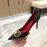 کفش پاشنه‌بلند زنانه چرمی نوک‌تیز - Image 9