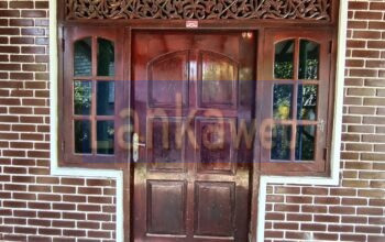 Jackwood(කොස්) door attached 2 windows with Frame