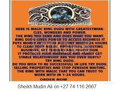 Spiritual magic ring of miracles+27 74 116 2667
