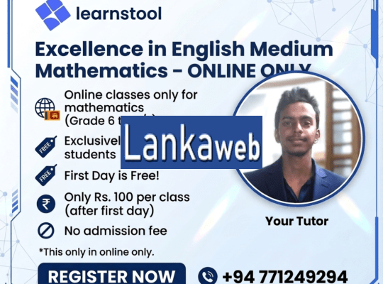 Mathematics Class Grade 6 – O/L English Medium