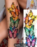 1 Sheet Butterfly Temporary Tattoos for Men Women
