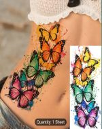 1 Sheet Butterfly Temporary Tattoos for Men Women - Image 3
