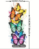 1 Sheet Butterfly Temporary Tattoos for Men Women - Image 4